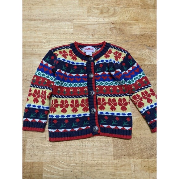 Warm Heart Other - Vintage Warm Heart 2T Flower Cotton Buttondown Cardigan